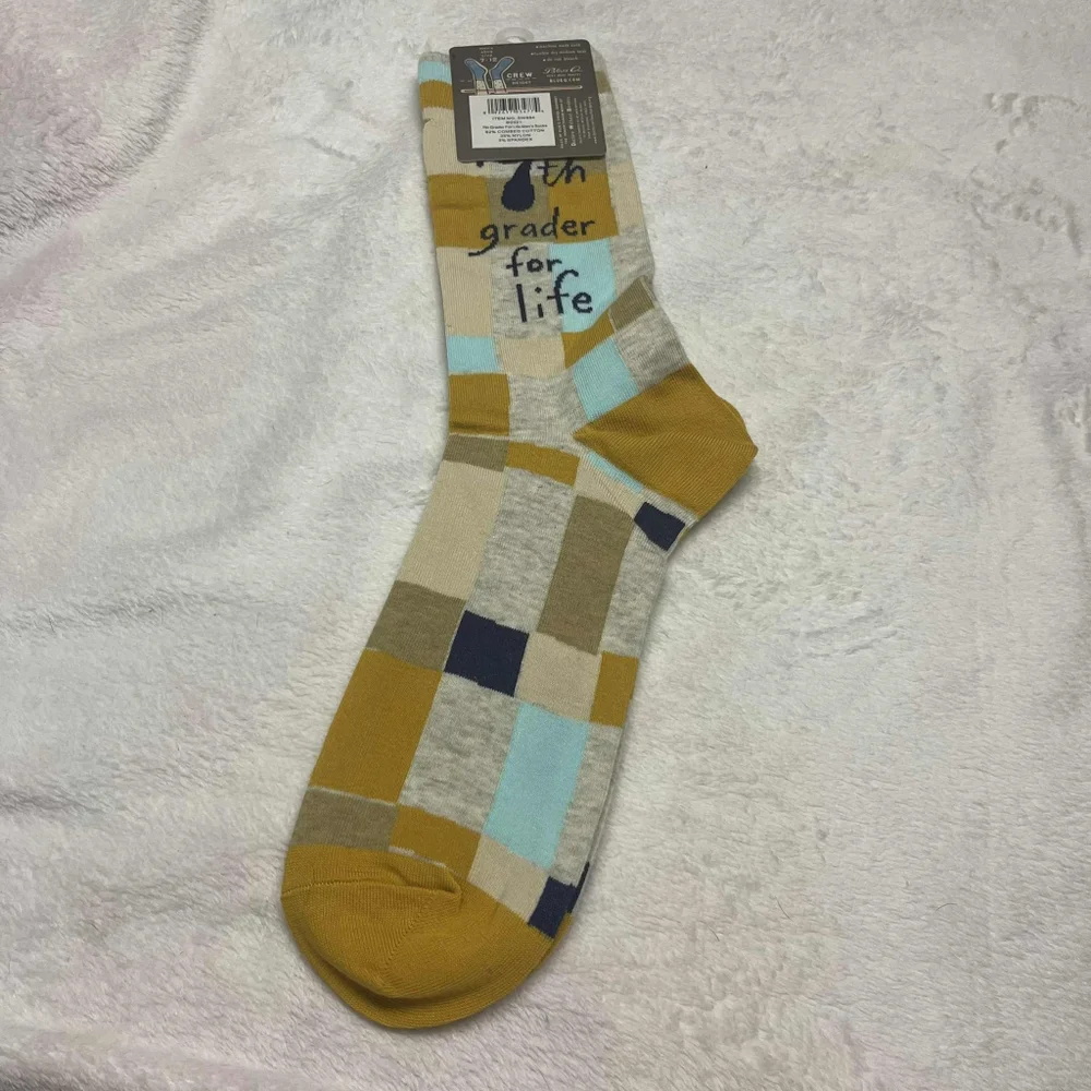 Blue Q 7th Grader For Life Gag Gift Novelty Men's Crew Socks